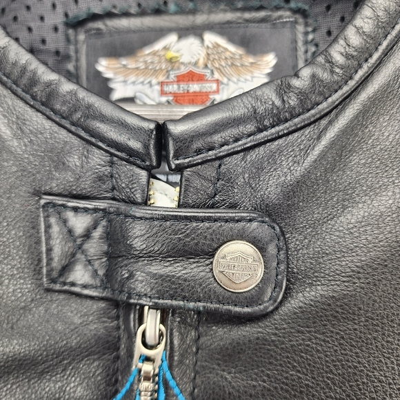 Harley-Davidson Kaleidoscope Leather Jacket Women's Size L - Picture 7 of 10